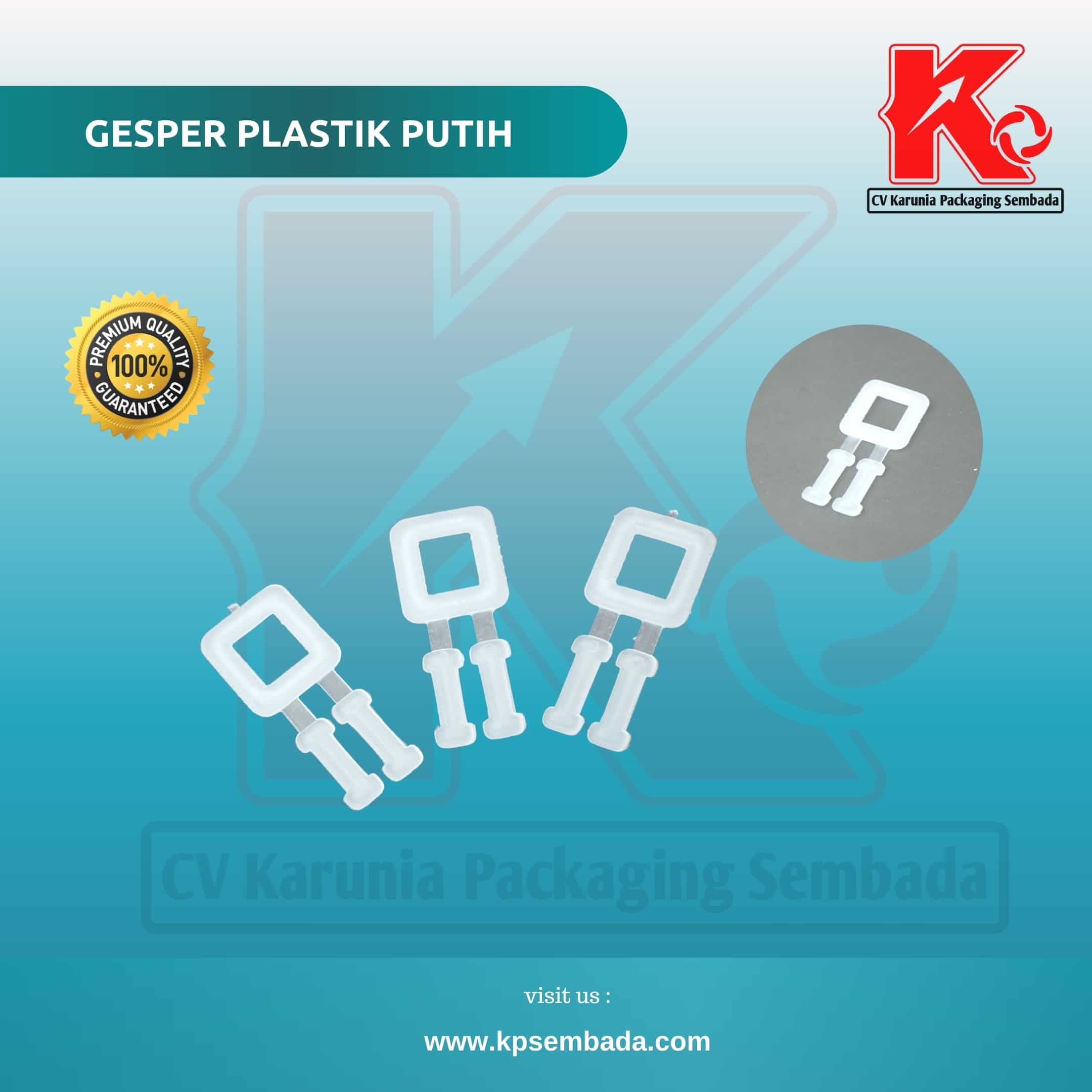 Gesper Plastik Warna Putih Murah