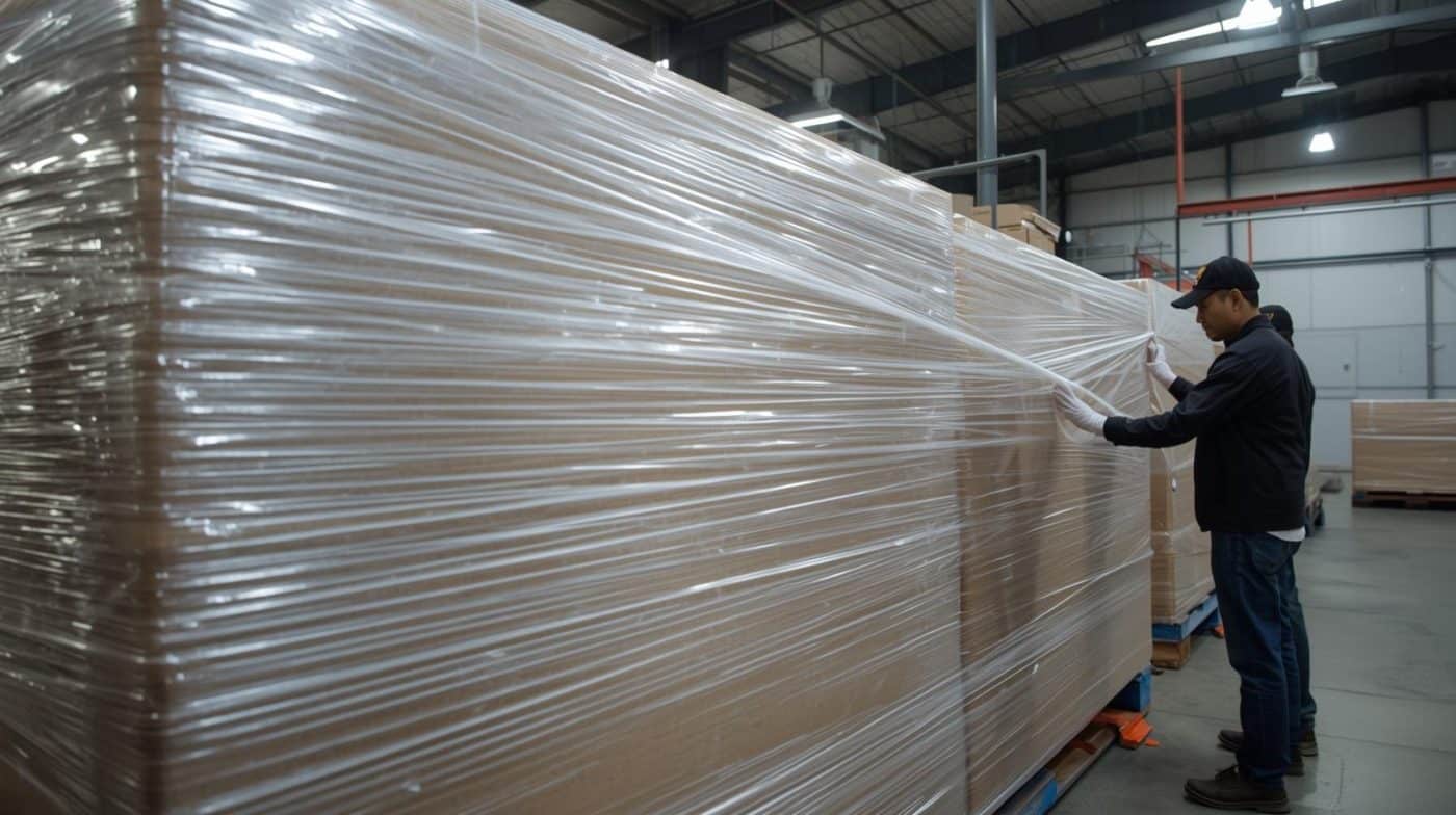 Penggunaan PE shrink wrap untuk produk industri berat – CV Karunia Packaging Sembada