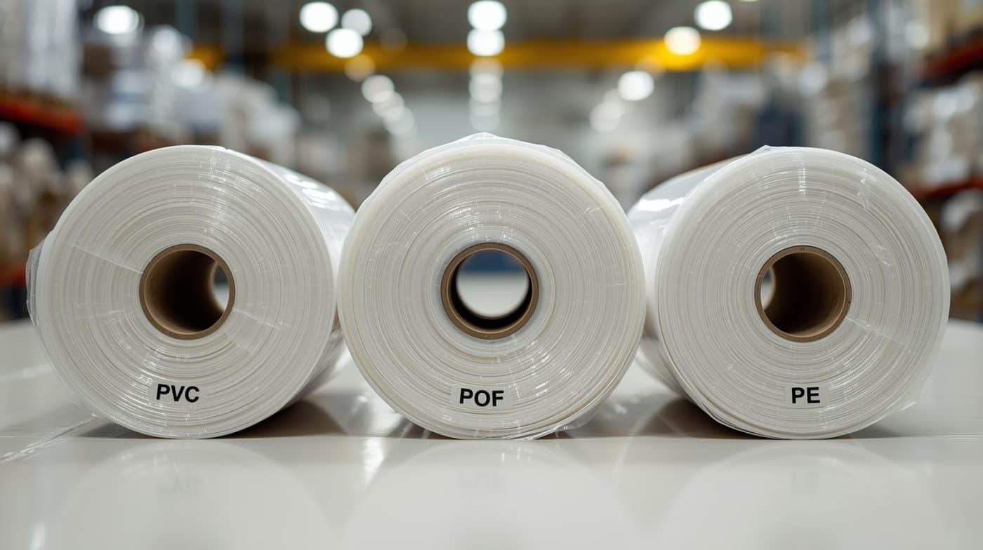 Jenis-jenis shrink wrap sebelum digunakan – shrink wrap PVC POF PE