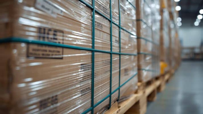 Penggunaan tali strapping band untuk menjaga stabilitas pallet barang – CV Karunia Packaging Sembada