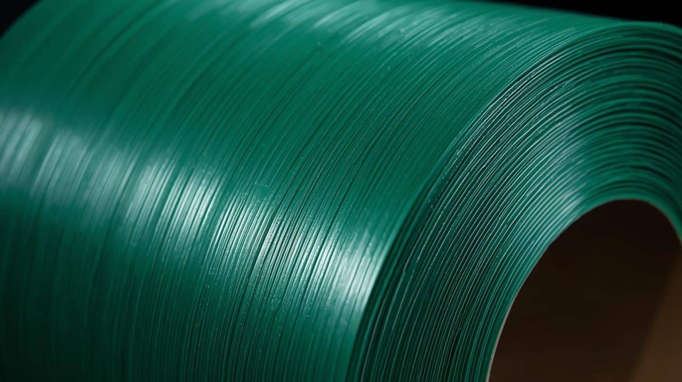 Tali strapping band PET untuk pallet berat industri – CV Karunia Packaging Sembada